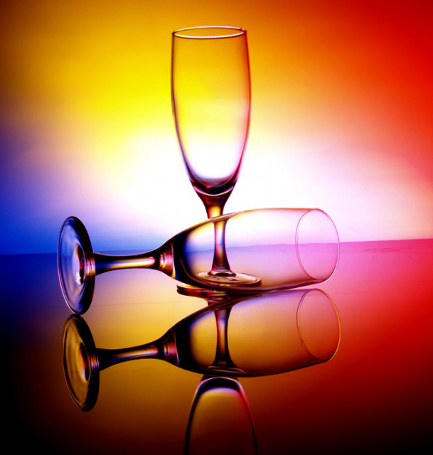 glasses on glass