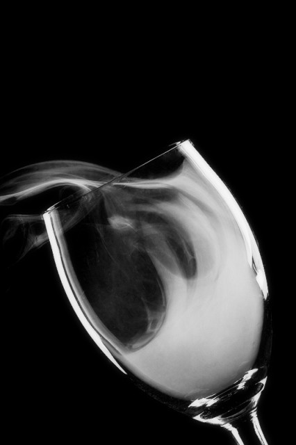 smoke in the glass